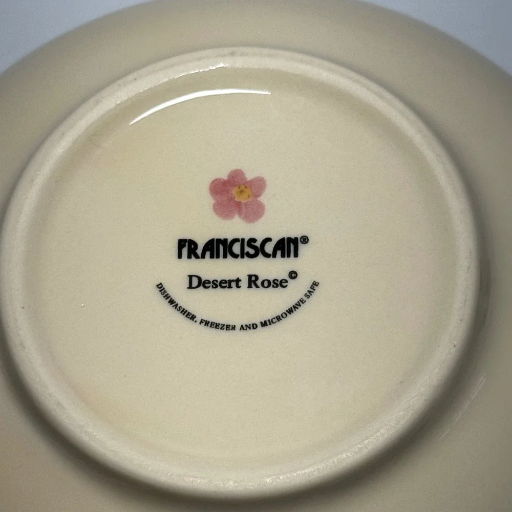 Franciscan Desert Rose Teapot with Lid Hand Painted Made in USA Vintage Ceramic